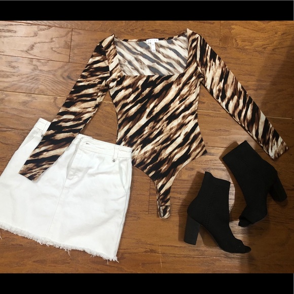 Tigeress tiger printed long sleeve bodysuit - Picture 5 of 8